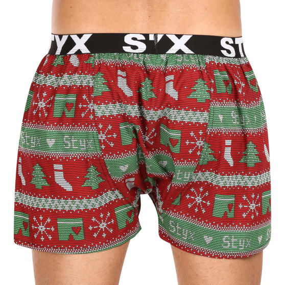 3PACK Boxers para homem Styx arte esportes borracha multicolorido (3B16826)