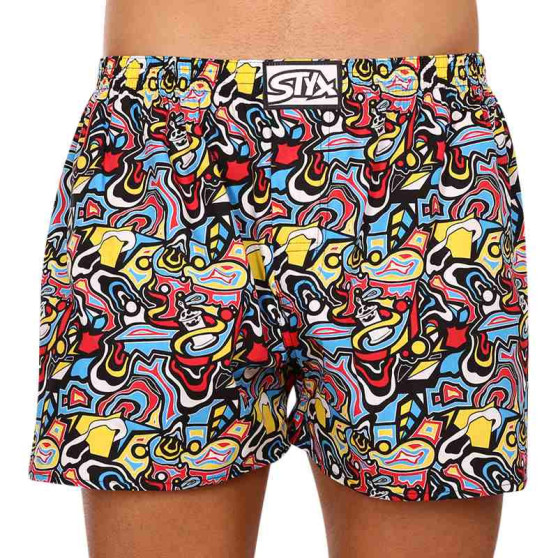 5PACK Boxers para homem Styx arte clássica borracha multicolorido (5A1174909)