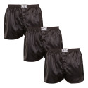 3PACK Boxers para homem Styx clássico elástico cetim preto (3C0960)