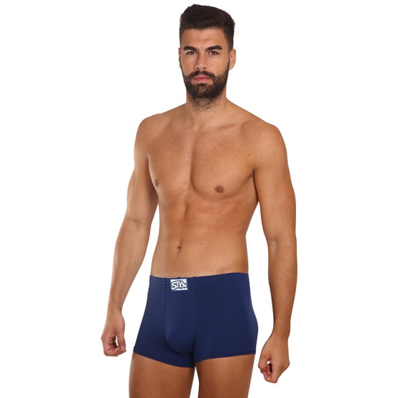 3PACK Boxers para homem Styx borracha clássica azul escuro (3Q0968)