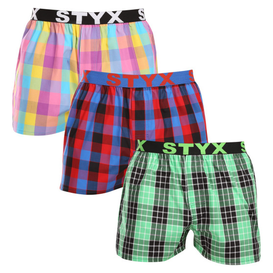 3PACK Boxers para homem Styx desporto elástico multicolorido (3B102729)