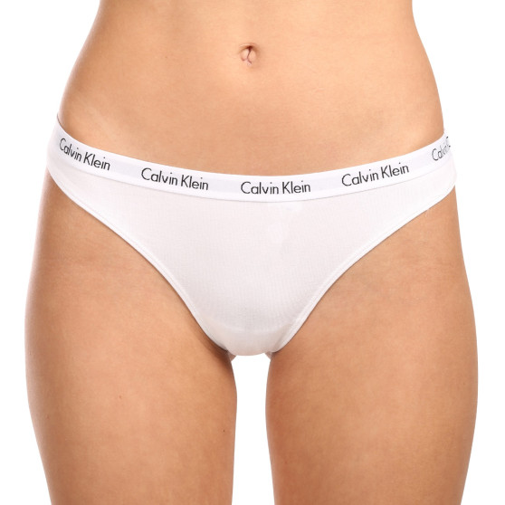 3PACK Tanga para mulher Calvin Klein multicolorido (QD3587E-WZB)