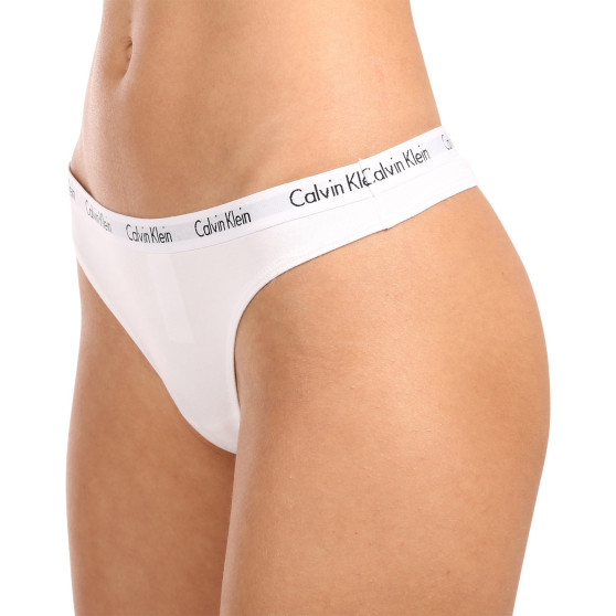 3PACK Tanga para mulher Calvin Klein multicolorido (QD3587E-WZB)