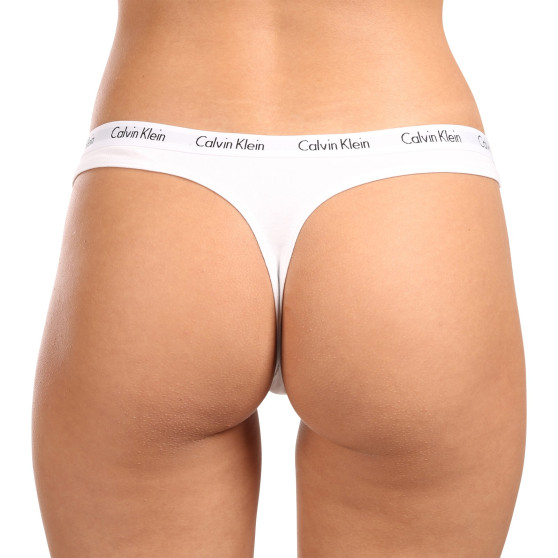 3PACK Tanga para mulher Calvin Klein multicolorido (QD3587E-WZB)