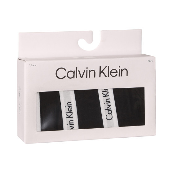 3PACK cuecas para mulher Calvin Klein preto (QD3588E-001)