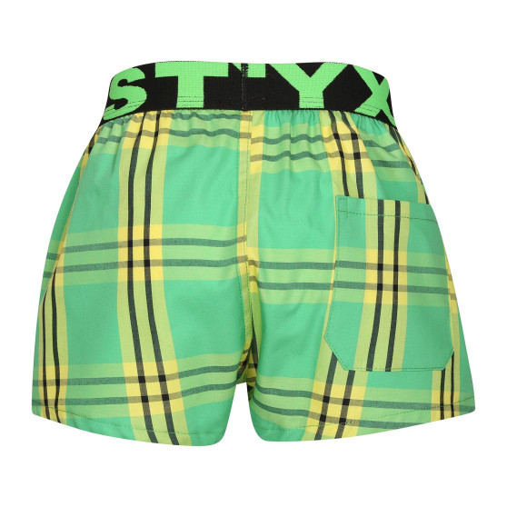 Boxers para crianças Styx desporto elástico multicolorido (BJ1011)