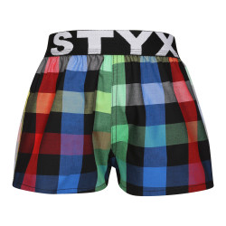 Boxers para crianças Styx desporto elástico multicolorido (BJ1012)