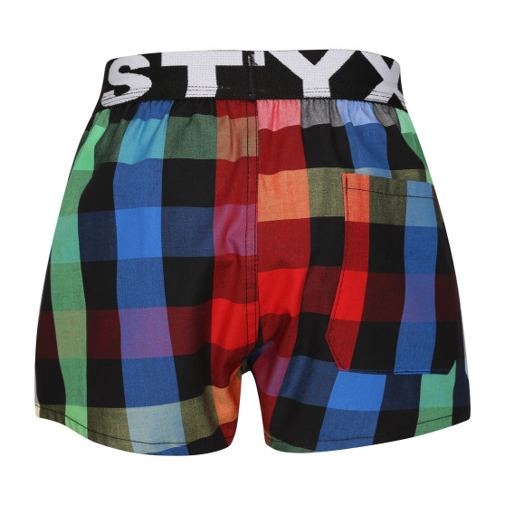 Boxers para crianças Styx desporto elástico multicolorido (BJ1012)