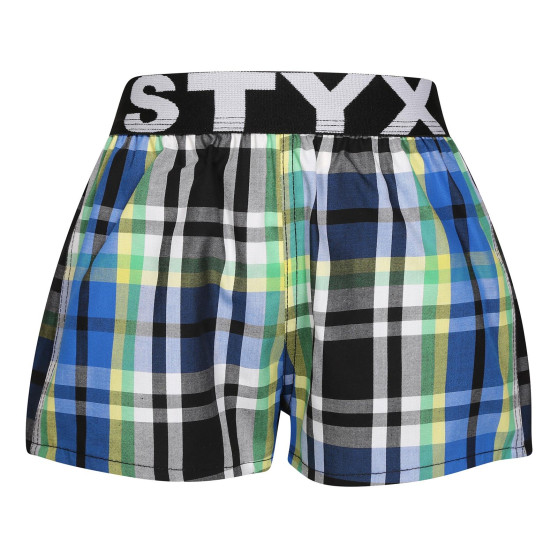 Boxers para crianças Styx desporto elástico multicolorido (BJ1017)