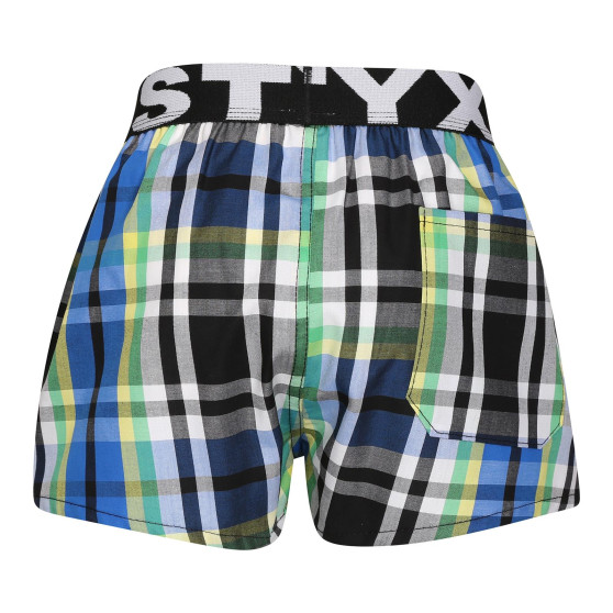 Boxers para crianças Styx desporto elástico multicolorido (BJ1017)