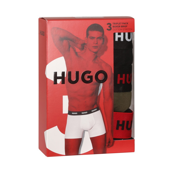 3PACK Boxers para homem HUGO multicolorido (50503079 972)