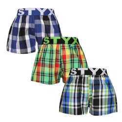 3PACK Boxers para crianças Styx desporto elástico multicolorido (3BJ11789)