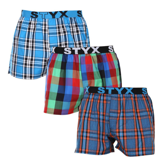 3PACK Boxers para homem Styx desporto elástico multicolorido (3B100710)