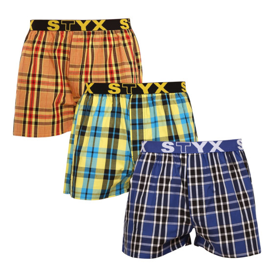 3PACK Boxers para homem Styx desporto elástico multicolorido (3B092140)