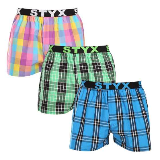 3PACK Boxers para homem Styx desporto elástico multicolorido (3B102830)