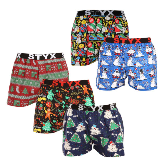 5PACK Boxers para homem Styx arte esportes borracha multicolorido (5B1280814)