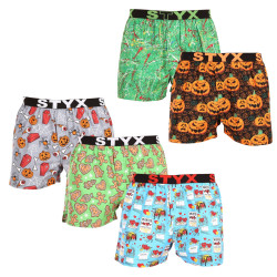 5PACK Boxers para homem Styx arte esportes borracha multicolorido (5B1332356)