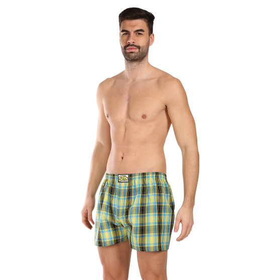 3PACK Boxers para homem Styx borracha clássica multi-coloured (3A102123)