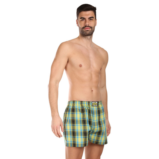 3PACK Boxers para homem Styx borracha clássica multi-coloured (3A102123)