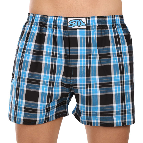 3PACK Boxers para homem Styx borracha clássica multi-coloured (3A102123)