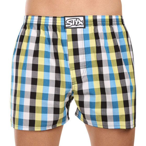 3PACK Boxers para homem Styx borracha clássica multi-coloured (3A102426)