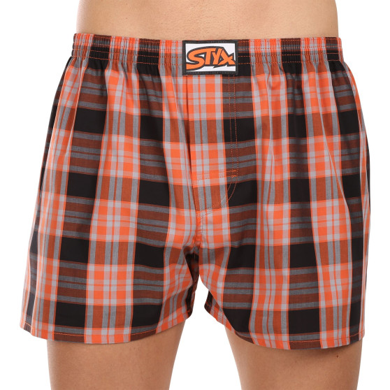 3PACK Boxers para homem Styx borracha clássica multi-coloured (3A102426)