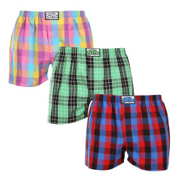 3PACK Boxers para homem Styx borracha clássica multi-coloured (3A102729)