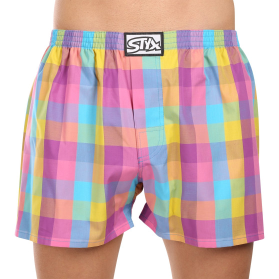 3PACK Boxers para homem Styx borracha clássica multi-coloured (3A102729)