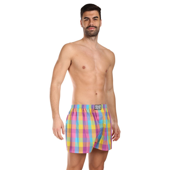 3PACK Boxers para homem Styx borracha clássica multi-coloured (3A102729)