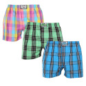 3PACK Boxers para homem Styx borracha clássica multi-coloured (3A102830)