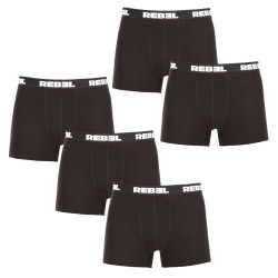 5PACK Boxers para homem Nedeto Rebel preto (5NBR001)