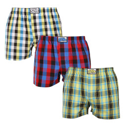 3PACK Boxers para homem Styx borracha clássica multi-coloured (3A102127)