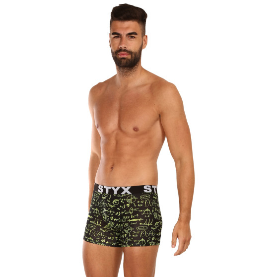 3PACK Boxers para homem Styx arte longa desporto elástico multi-colorido (3U13724)