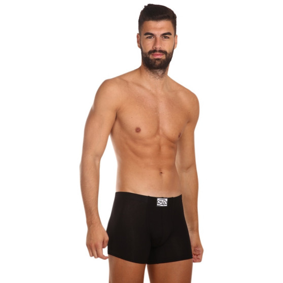 3PACK Boxers para homem Styx longo elástico clássico preto (F9606060)