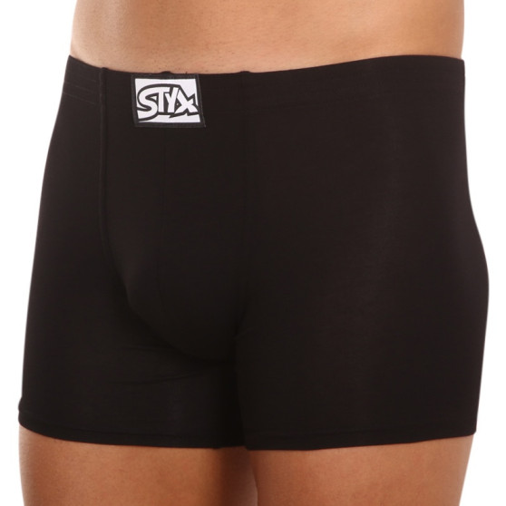 3PACK Boxers para homem Styx longo elástico clássico preto (F9606060)