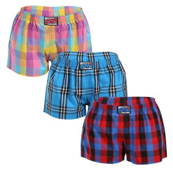 3PACK Boxers para mulher Styx borracha clássica multi-coloured (3K102730)