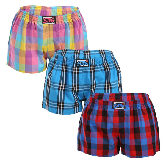 3PACK Boxers para mulher Styx borracha clássica multi-coloured (3K102730)