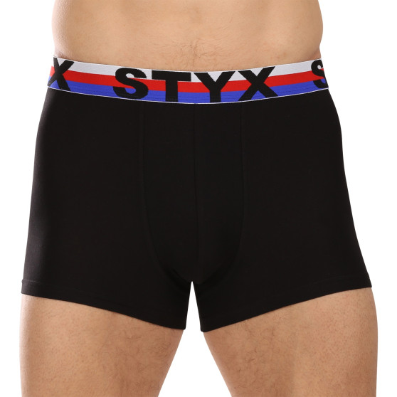 3PACK Boxers para homem Styx desporto elástico preto tricolor (3G1960)