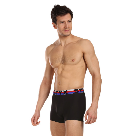 3PACK Boxers para homem Styx desporto elástico preto tricolor (3G1960)