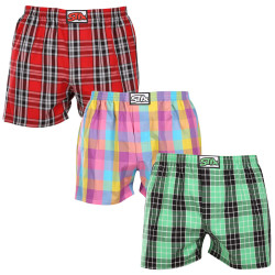 3PACK Boxers para homem Styx borracha clássica multi-coloured (3A102329)