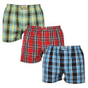 3PACK Boxers para homem Styx borracha clássica superdimensionado multicolorido (3E102123)