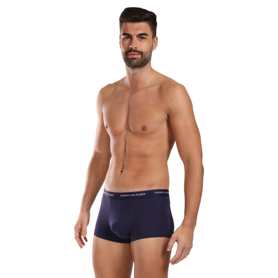 3PACK Boxers para homem Tommy Hilfiger azul escuro (1U87903841 409)