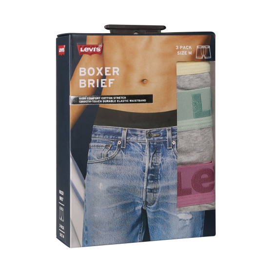 3PACK Boxers para homem Levis multicolorido (905045001 025)