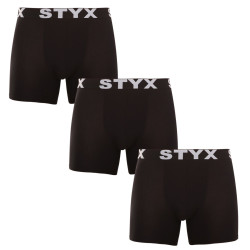 3PACK Boxers para homem Styx long sport borracha preto (3U960)