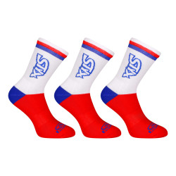 3PACK meias Styx high red tricolour (3HV10444)