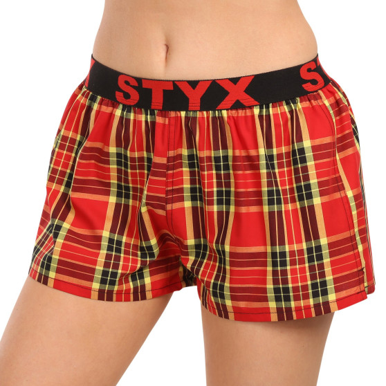 3PACK Boxers para mulher Styx desporto elástico multi-colorido (3T100314)