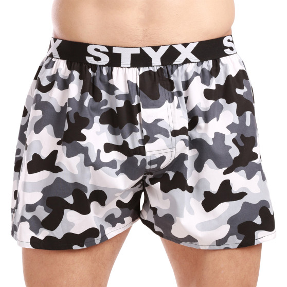 3PACK Boxers para homem Styx arte esportes borracha multicolorido (3B14789)