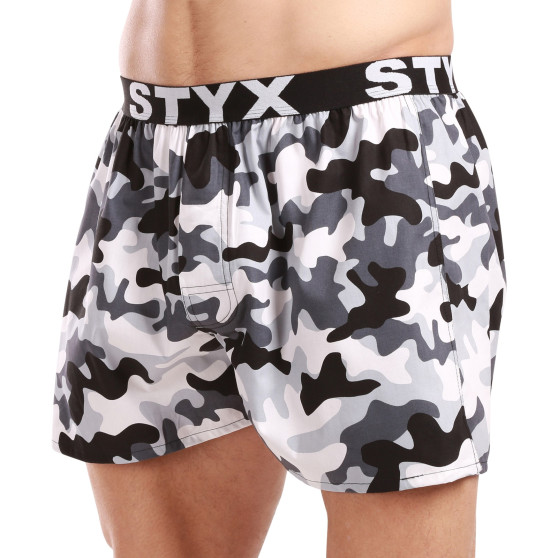 3PACK Boxers para homem Styx arte esportes borracha multicolorido (3B14789)