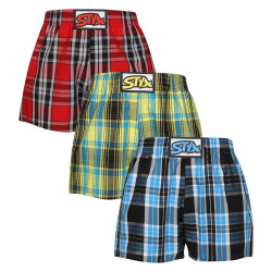 3PACK Boxers para criança Styx borracha clássica multi-coloured (3J102123)