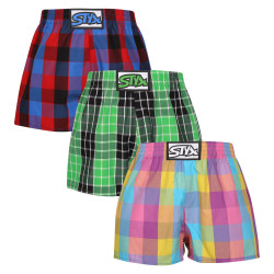 3PACK Boxers para criança Styx borracha clássica multi-coloured (3J102729)